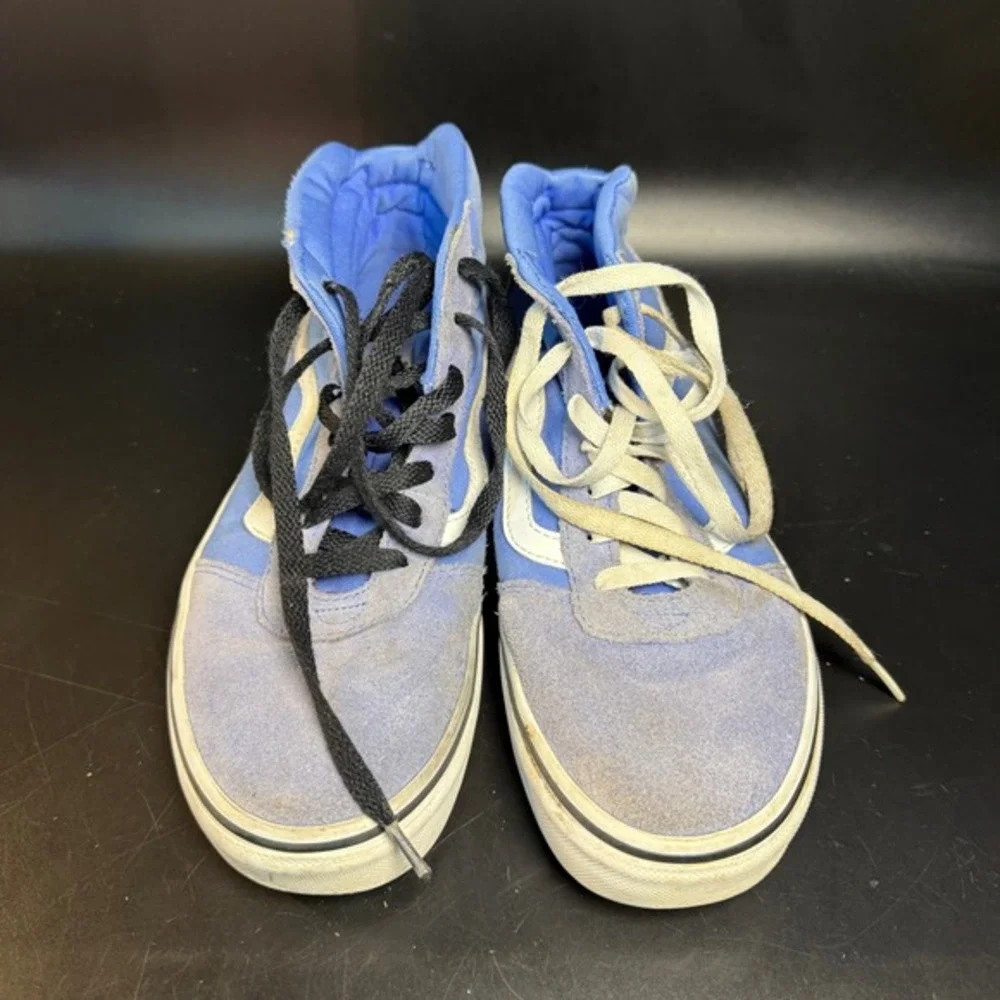 Vans Ward Hi 500714 Blue Suede Canvas Skate Shoes Womens Size‎ 8
